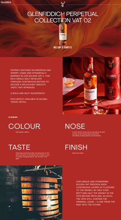 Glenfiddich Perpetual Collection Vat 02 Single Malt Scotch Whisky ABV 43% Vol 100cl / 1000ml / 1L