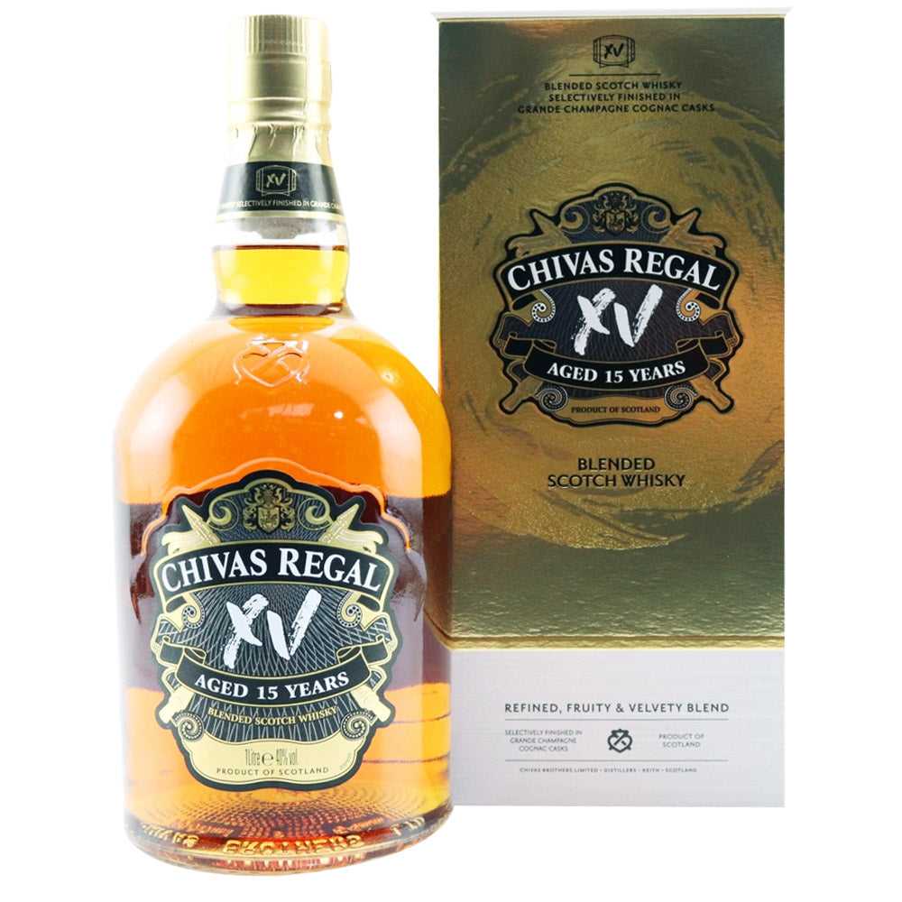 Chivas Regal XV Aged 15 Years Blended Scotch Whisky ABV 40% Vol 1000ml / 100cl / 1L (with Gift Box)