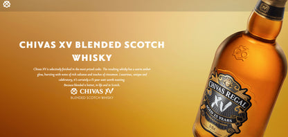 Chivas Regal XV Aged 15 Years Blended Scotch Whisky ABV 40% Vol 1000ml / 100cl / 1L (with Gift Box)