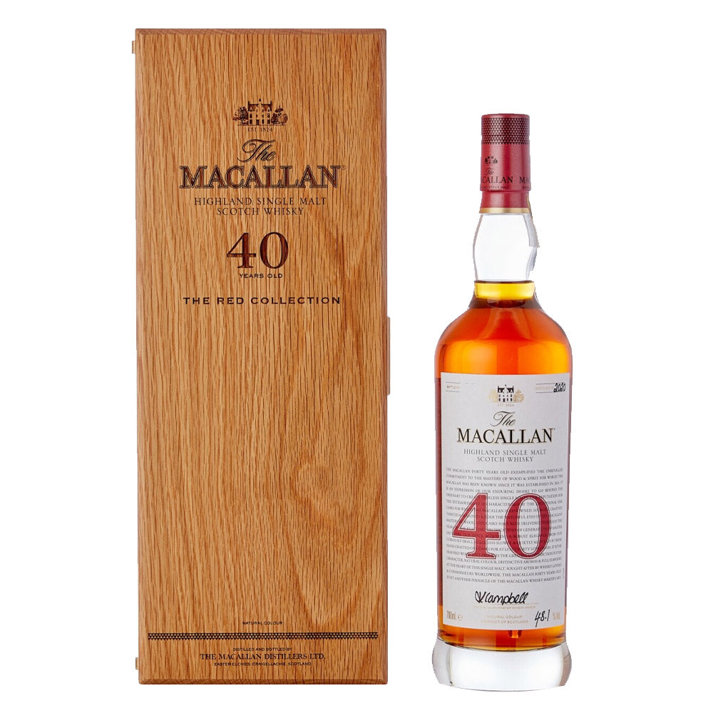 The Macallan Red Collection 40 Year Old Highland Single Malt Scotch Wh ...