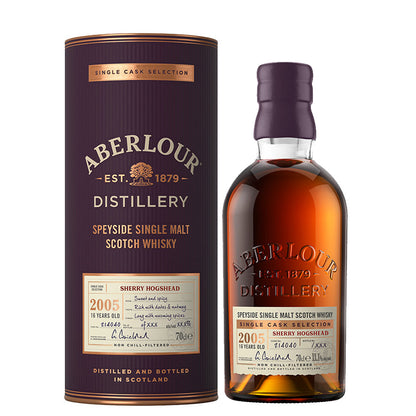 Aberlour 16 Year Old Distill 2005 Sherry Hogshead Cask #214040 Speyside Single Malt Scotch Whisky ABV 56.7% 700ml