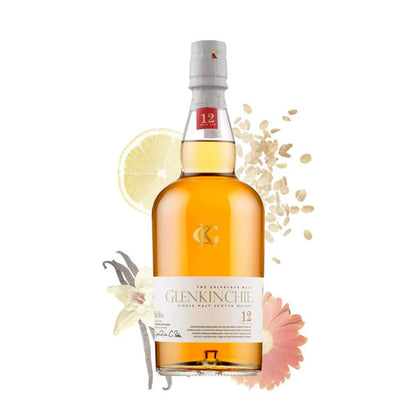 Glenkinchie Distillery 12 Year Old The Edinburgh Malt Lowland Single Malt Scotch Whisky ABV 43% Vol 75cl / 750ml