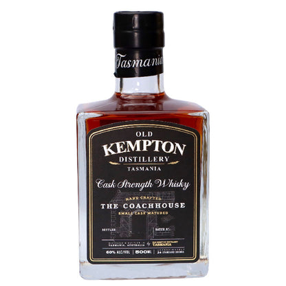 Old Kempton Distillery The Coachhouse Cask Strength from Tasmanian Pinot Noir and Australian Fortified Wine Casks Tasmania Single Malt Australian Whisky ABV 60% Vol 50cl / 500ml