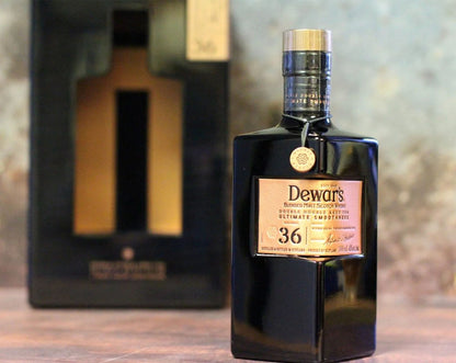 Dewar’s Double Double 36 Year Old 4 Stage Aging Finish in Madeira Casks Blended Malt Scotch Whisky ABV 46% 50cl / 500ml with Gift Box