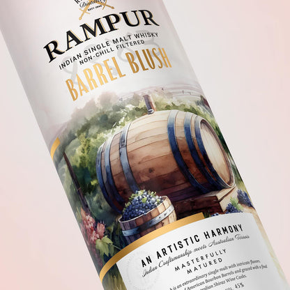 Rampur Barrel Blush Indian Single Malt Whisky ABV 45% Vol 700ml / 70cl