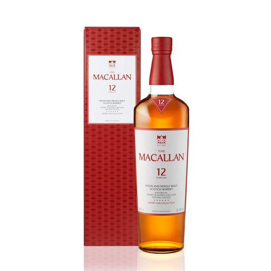 The Macallan 12 Year Old Sherry Oak Single Malt Scotch Whisky ABV 40% 700ml with Gift Box