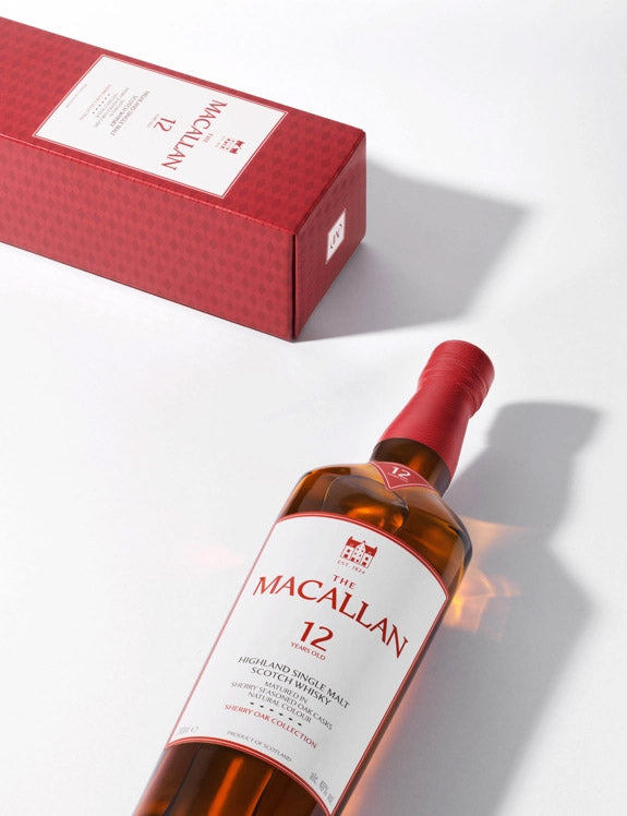The Macallan 12 Year Old Sherry Oak Single Malt Scotch Whisky ABV 40% 700ml with Gift Box