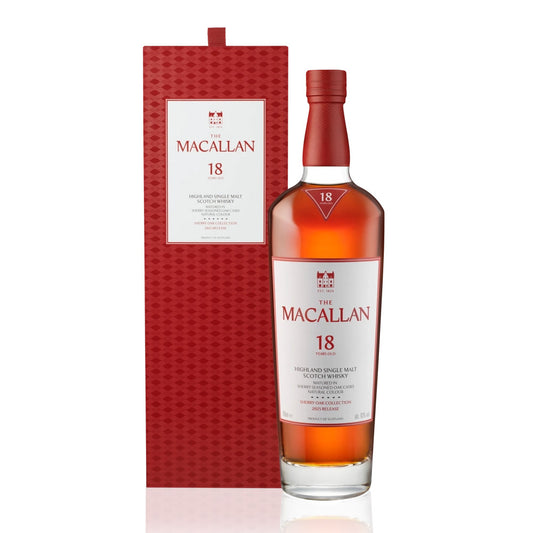 The Macallan 18 Year Old Sherry Oak 2025 Single Malt Scotch Whisky ABV 43% 700ml with Gift Box