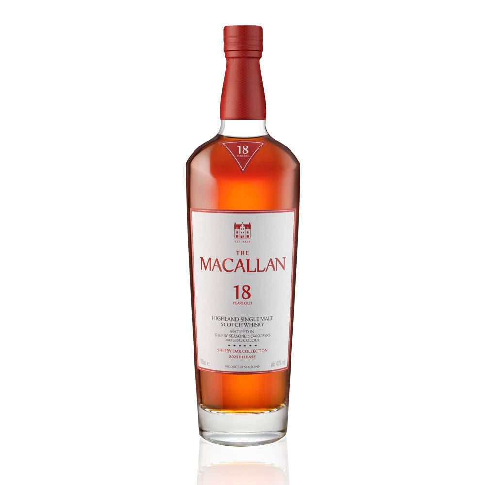 Macallan 18 Year Old Sherry Oak 2025 Single Malt Scotch Whisky ABV