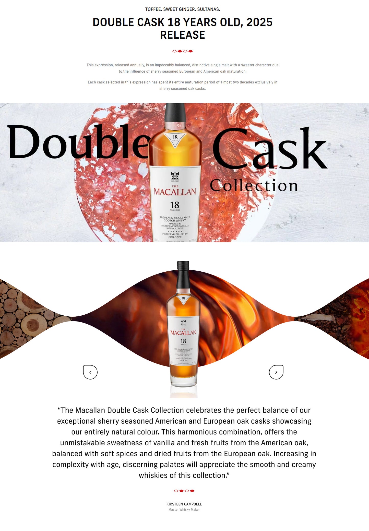 The Macallan 18 Year Old Double Cask 2025 Single Malt Scotch Whisky ABV 43% 700ml with Gift Box