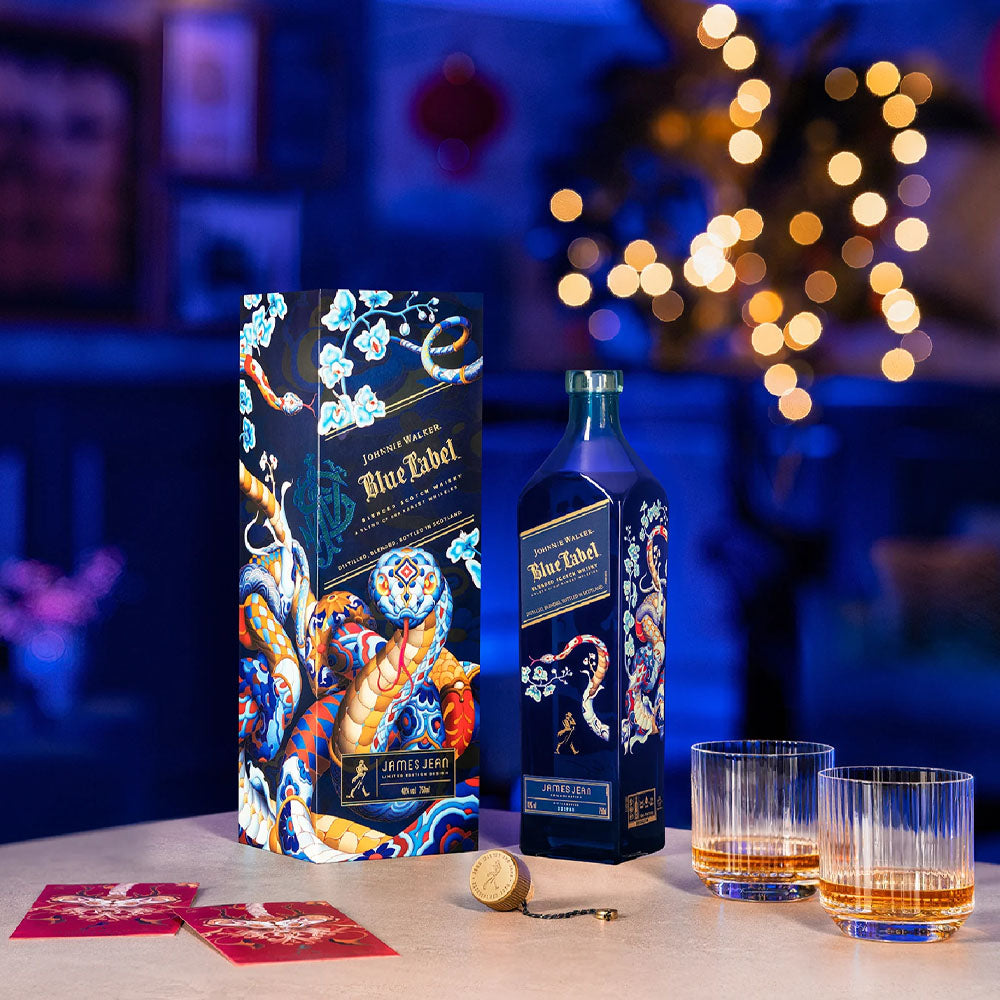 Johnnie Walker Blue Label Year of the Snake (CNY 2025) James Jean Limited Edition Design Blended Scotch Whisky Vol 100cl / 1000ml / 1L