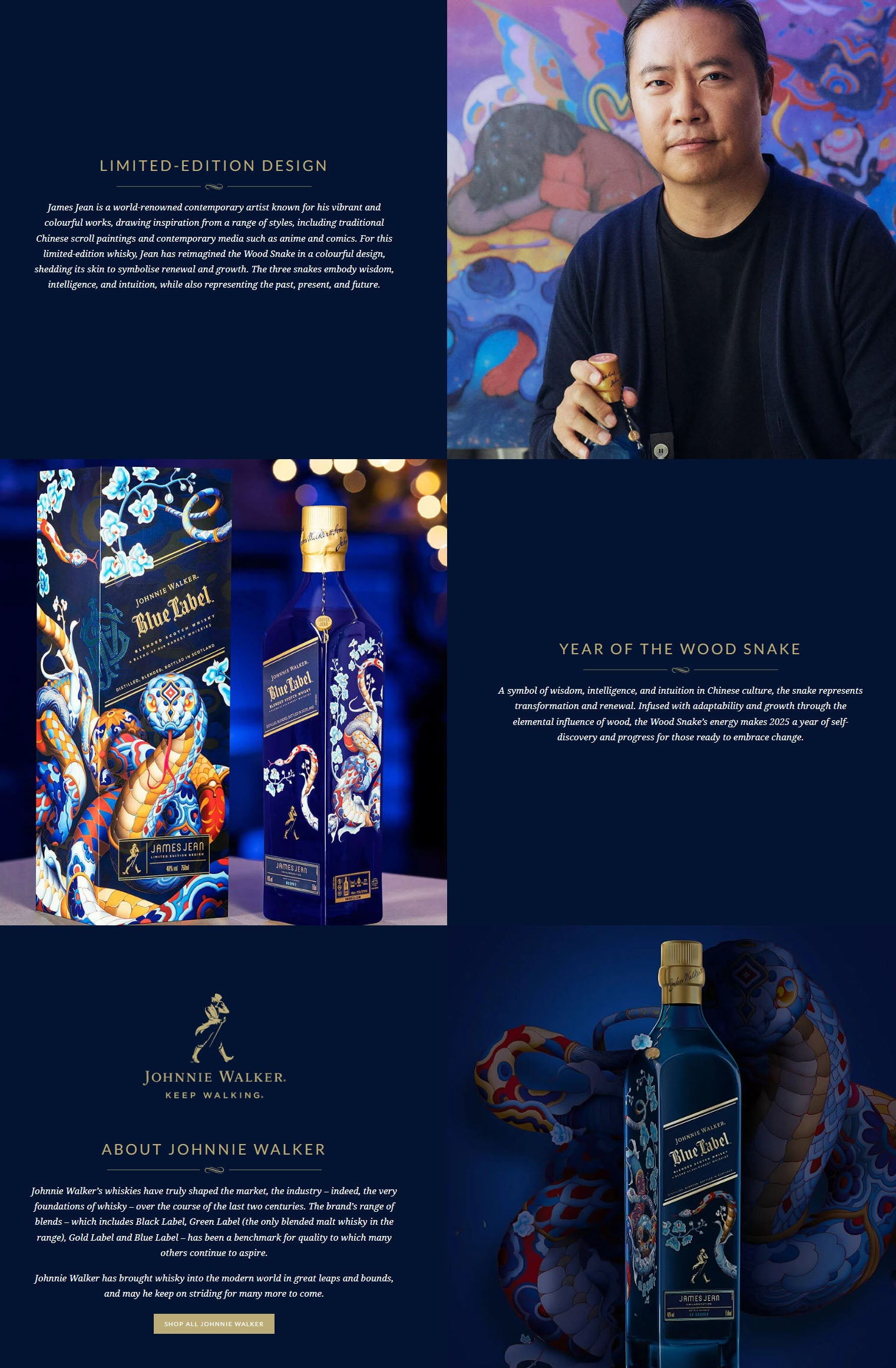 Blue label 2025新品 Johnnie Walker Blue Label Year of The Snake 2025 Edition Blended