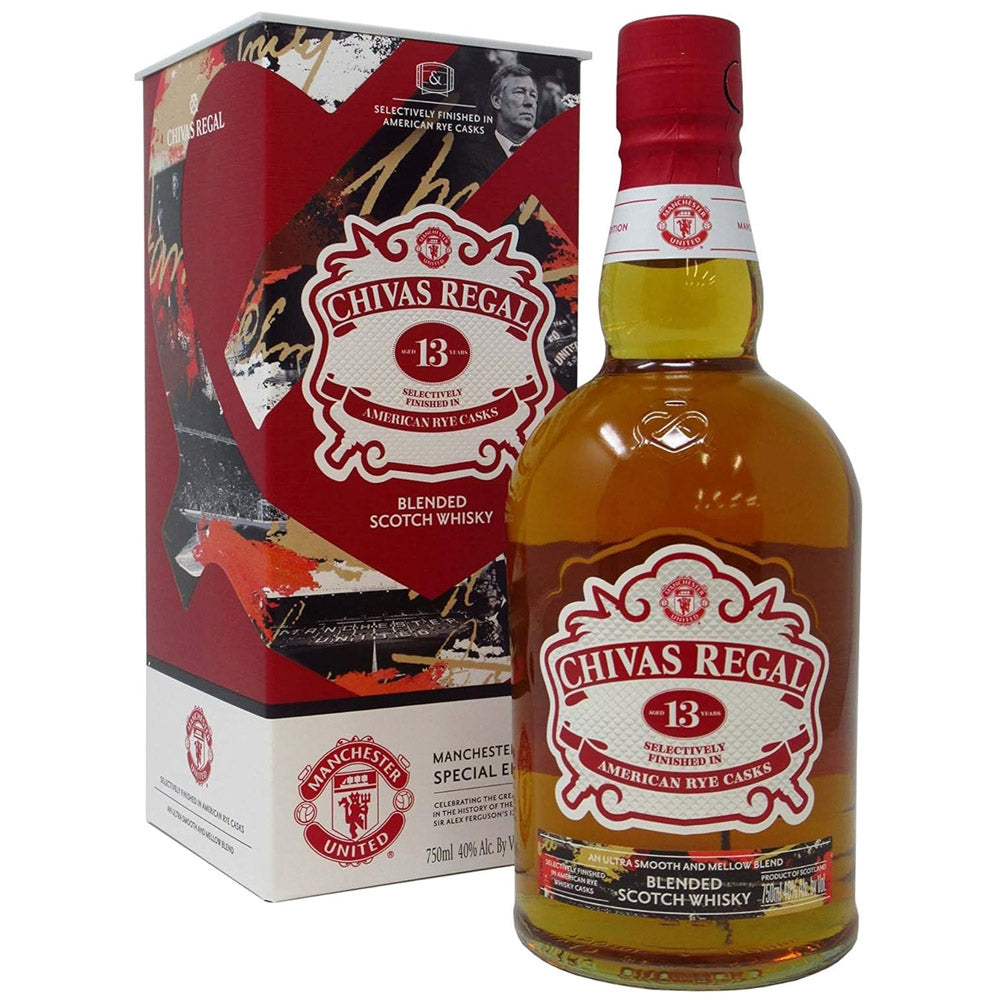 Chivas Regal Manchester United Special Edition 13 Year Old Blended Scotch Whisky ABV 40% Vol 75cl / 750ml