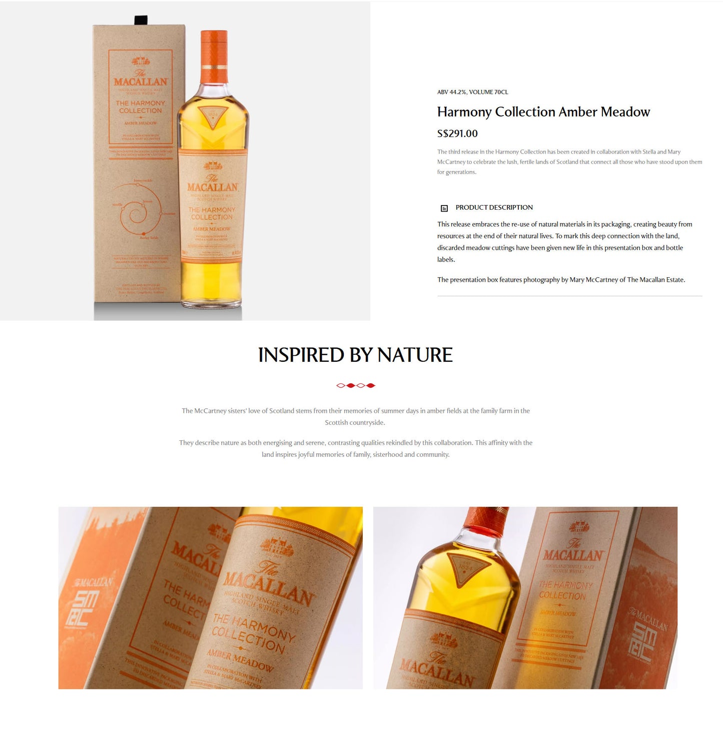The Macallan The Harmony Collection III Amber Meadow Highland Single Malt Scotch Whisky ABV 44.2% Vol 70cl / 700ml