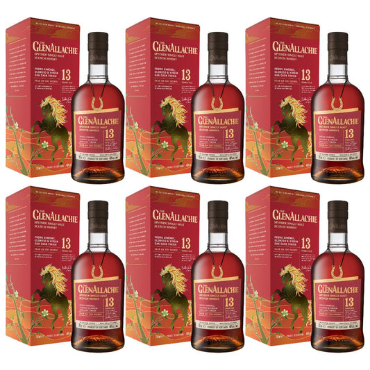 Bundle of 6 Bottles The Glenallachie 13 Year of The Horse 2026 ABV 48% 70cl with Gift Box