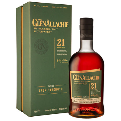 (Father's Day Sale) The GlenAllachie 21 Year Cask Strength Batch 6 Speyside Single Malt Scotch Whisky ABV 52.8% 700ml
