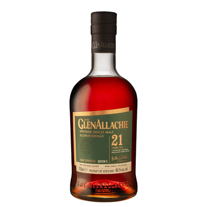 (Father's Day Sale) The GlenAllachie 21 Year Cask Strength Batch 6 Speyside Single Malt Scotch Whisky ABV 52.8% 700ml
