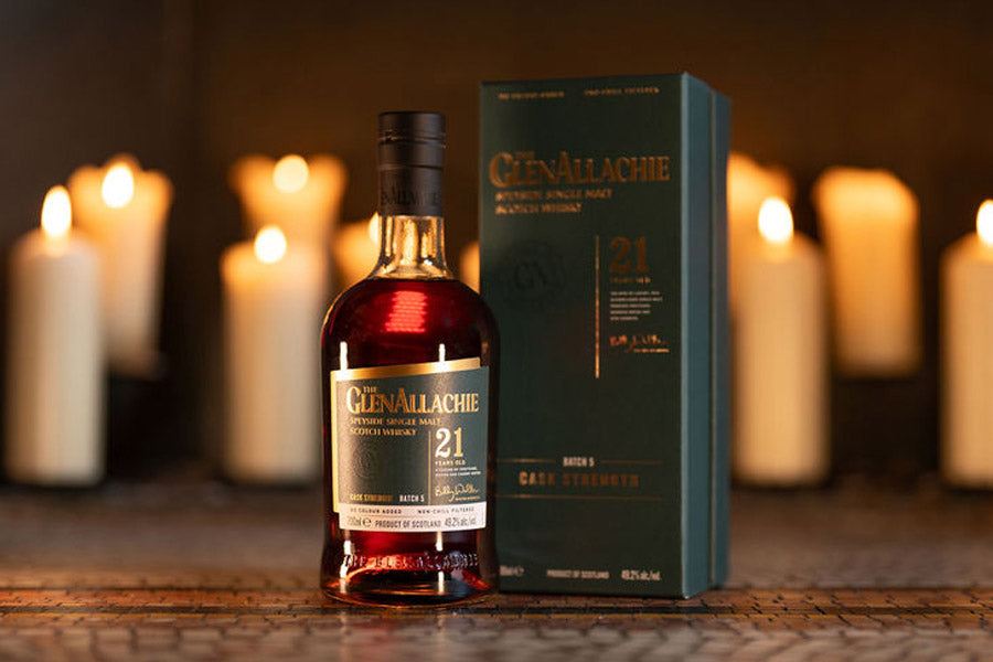 (Father's Day Sale) The GlenAllachie 21 Year Cask Strength Batch 6 Speyside Single Malt Scotch Whisky ABV 52.8% 700ml