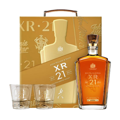 Johnnie Walker XR 21 700ml Festive Pack 2025 with 2 Glasses