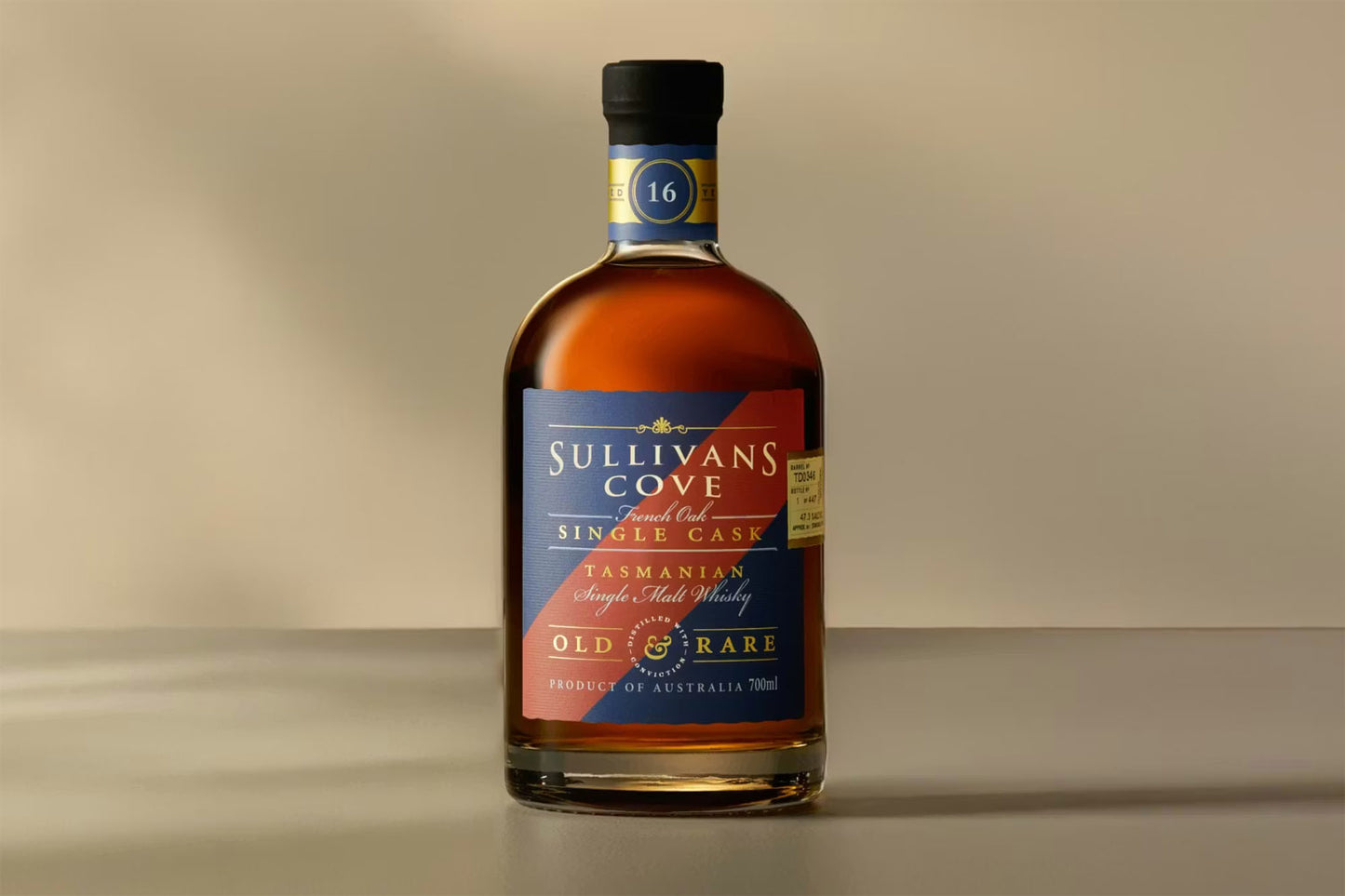 Sullivans Cove 16 Year French Oak Single Cask TD0346 ABV 47.30% 700ml
