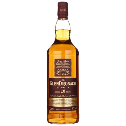 The Glendronach Forgue 10 Year Old Highland Single Malt Scotch Whisky ABV 43% 1000ml (1L - No Box)