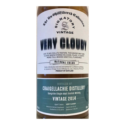 Craigellachie 7 Year Old 2014 Signatory Vintage Very Cloudy ABV 40% 700ml with box
