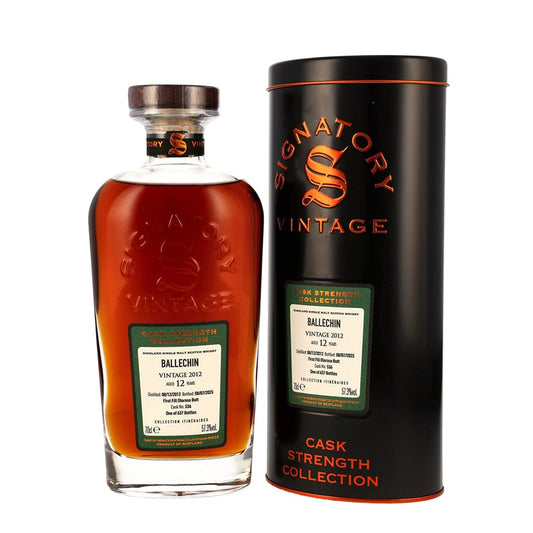 Ballechin 12 Year 2012 1st Fill Oloroso Butt #536 Signatory Vintage Cask Strength Collection Itinéraires Whisky ABV 57.3% 700ml
