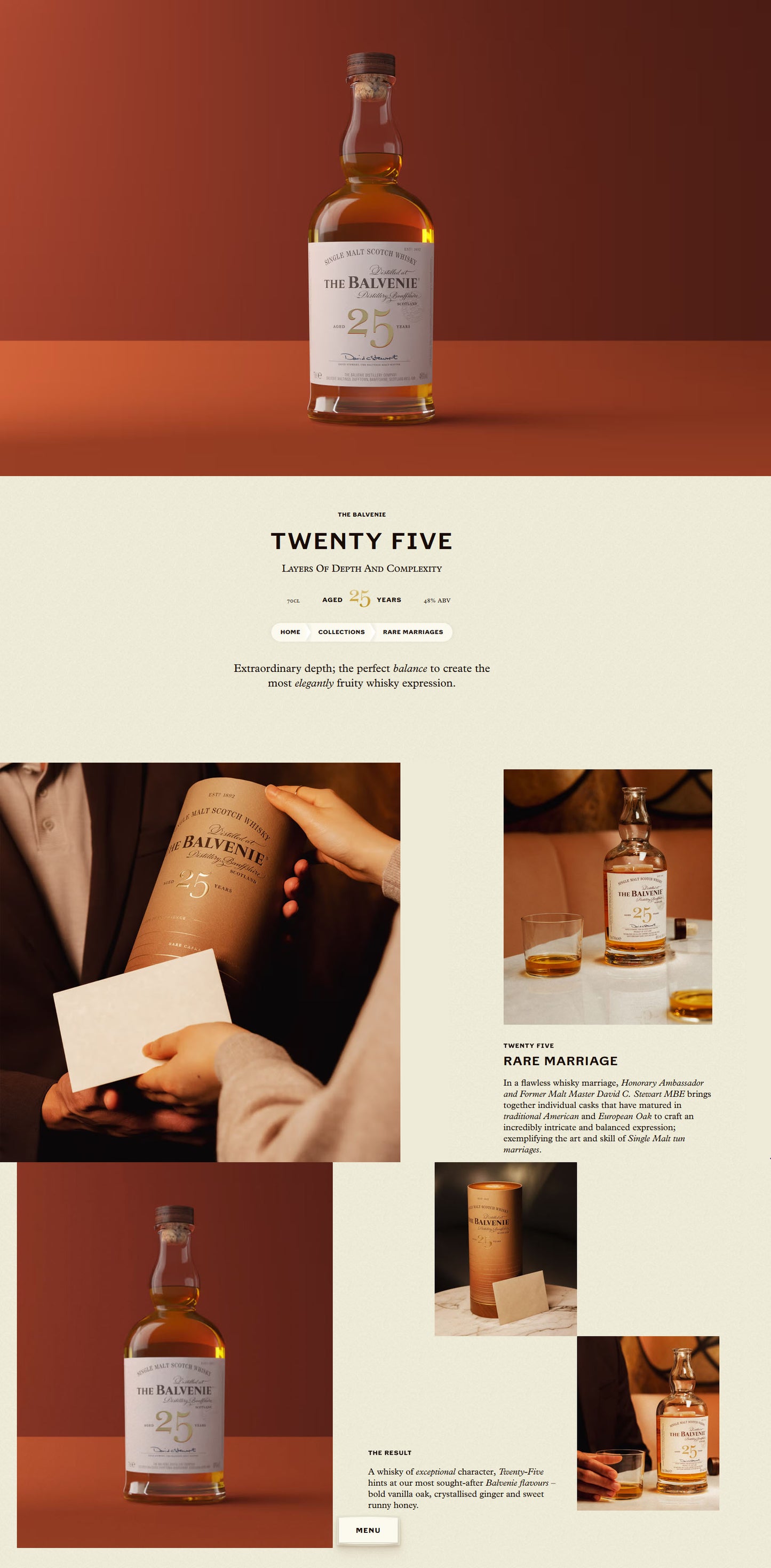 Balvenie 25 Year Old Rare Marriages ABV 48% 700ml