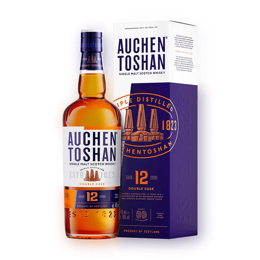 Auchentoshan 12 Year Old Double Cask Lowland Single Malt Scotch Whisky ABV 40% Vol 700ml / 70cl (With Gift Box)