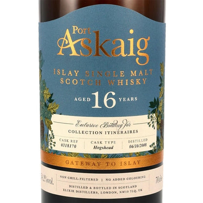 Port Askaig 16 Year Old 2008 Hogshead #318170 Itineraires Islay Single Malt Scotch Whisky ABV 54.2% 700ml