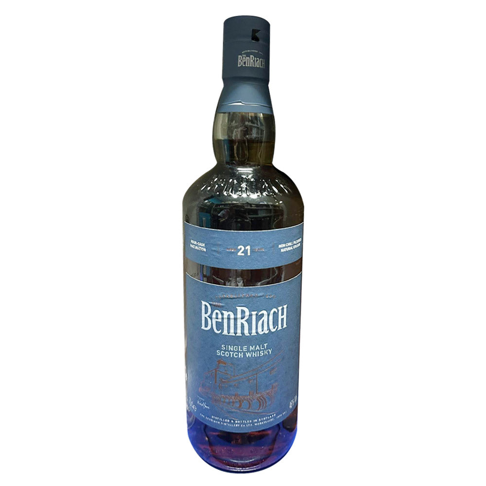BenRiach 21 Year Old Single Malt Scotch Whisky ABV 46% 700ml (No box and bottle label is not in good condition)