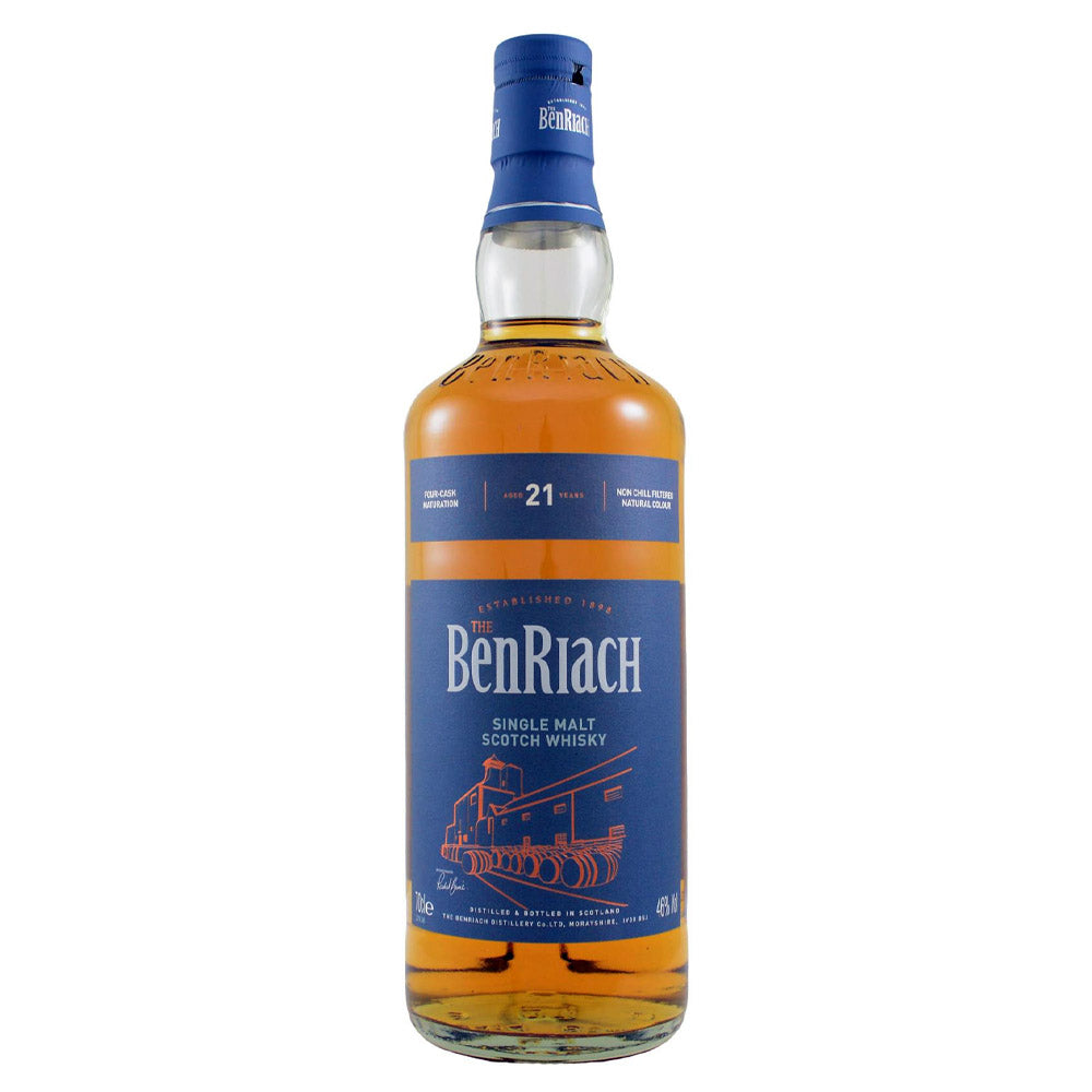 BenRiach 21 Year Old Single Malt Scotch Whisky ABV 46% 700ml (No box and bottle label is not in good condition)