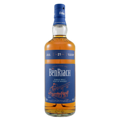 BenRiach 21 Year Old Single Malt Scotch Whisky ABV 46% 700ml (No box and bottle label is not in good condition)
