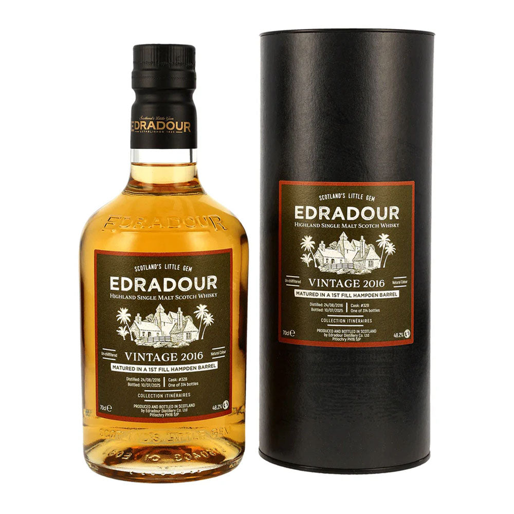Edradour 8 Year Old Vintage 2016 1st Fill Hampden Barrel #328 Itineraires Highland Single Malt Scotch Whisky ABV 48.2% 700ml