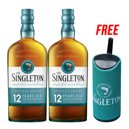 Bundle of 2 Singleton 12 Single Mat Whisky Free 1x  Singleton Speaker