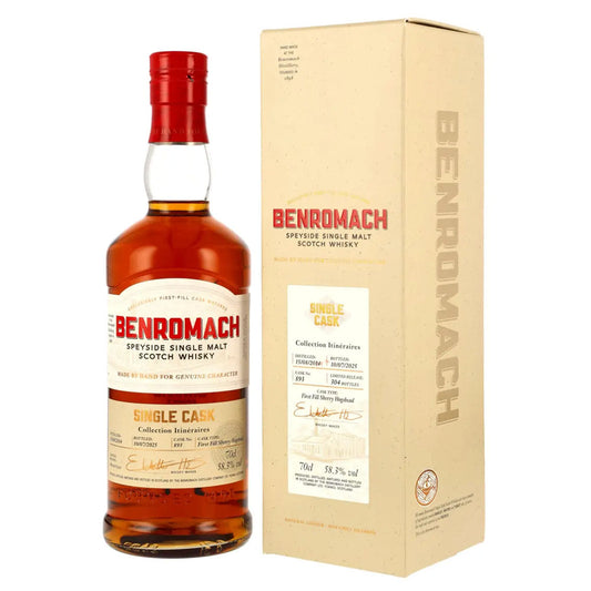 Benromach 10 Year Old 2014 First Fill Sherry Hogshead #893 Itinéraires Speyside Single Malt Scotch Whisky ABV 58.3% 700ml