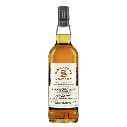 Linkwood 12 Year Old 2012 1st & 2nd Fill Oloroso Sherry Butts Signatory Vintage 100 Proof Edition #68 Speyside Single Malt Scotch Whisky ABV 57.1% 700ml
