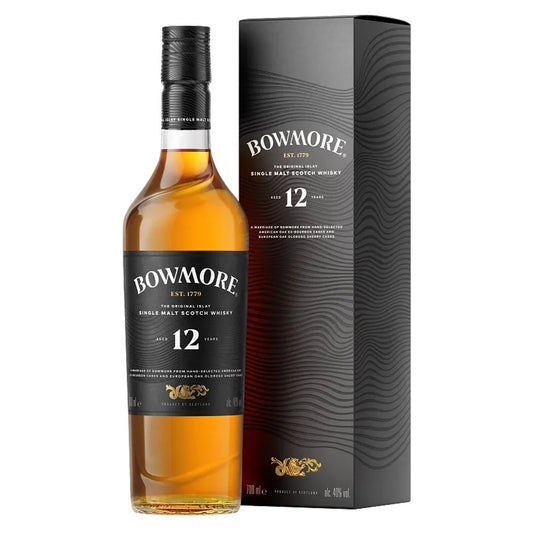 Bowmore 12 Year Old Single Malt Scotch Whisky with Box ABV 40% 700ml