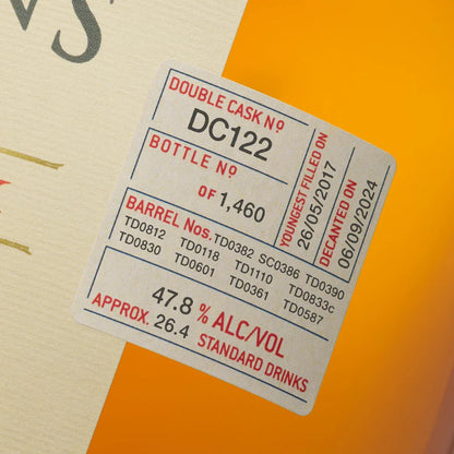 Sullivans Cove Double Cask DC122 Single Malt whisky ABV 47.8% 700ml