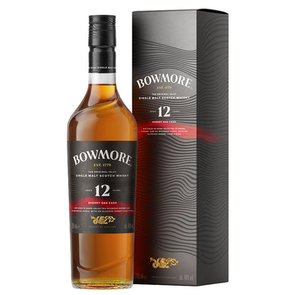 Bundle of 3 Bottles Bowmore 12 Year Sherry Oak Cask ABV 40% 700ml with Box
