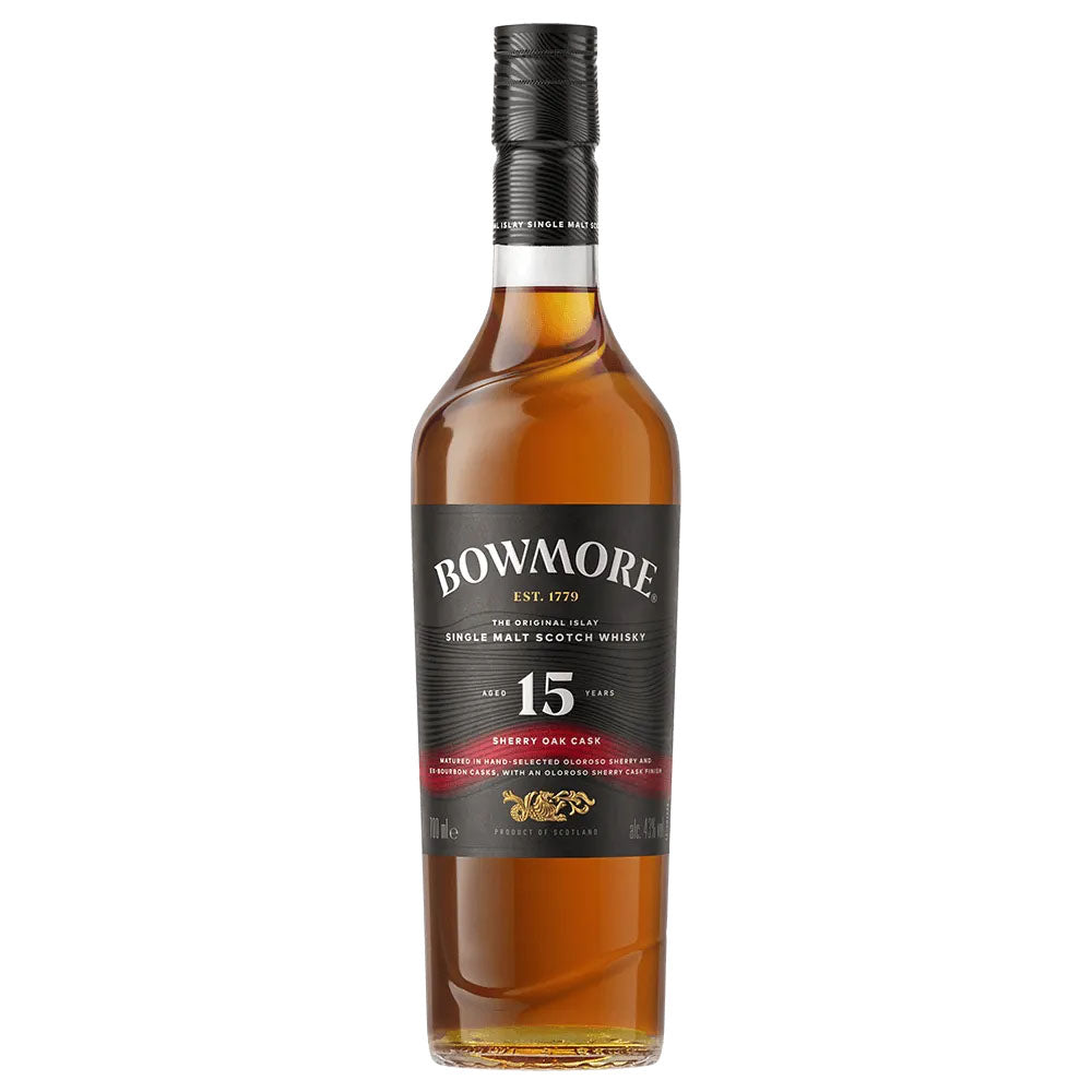 Bundle of 2 Bottles Bowmore 15 Year Sherry Oak Cask ABV 43% 700ml with Box
