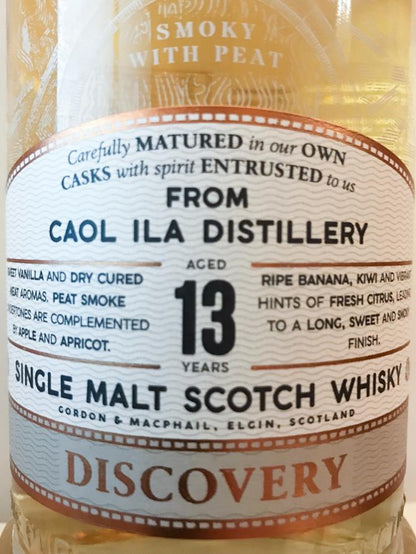 Caol Ila 13 Year Smoky with Peat Discovery Gordon & Macphail ABV 43% 700ml