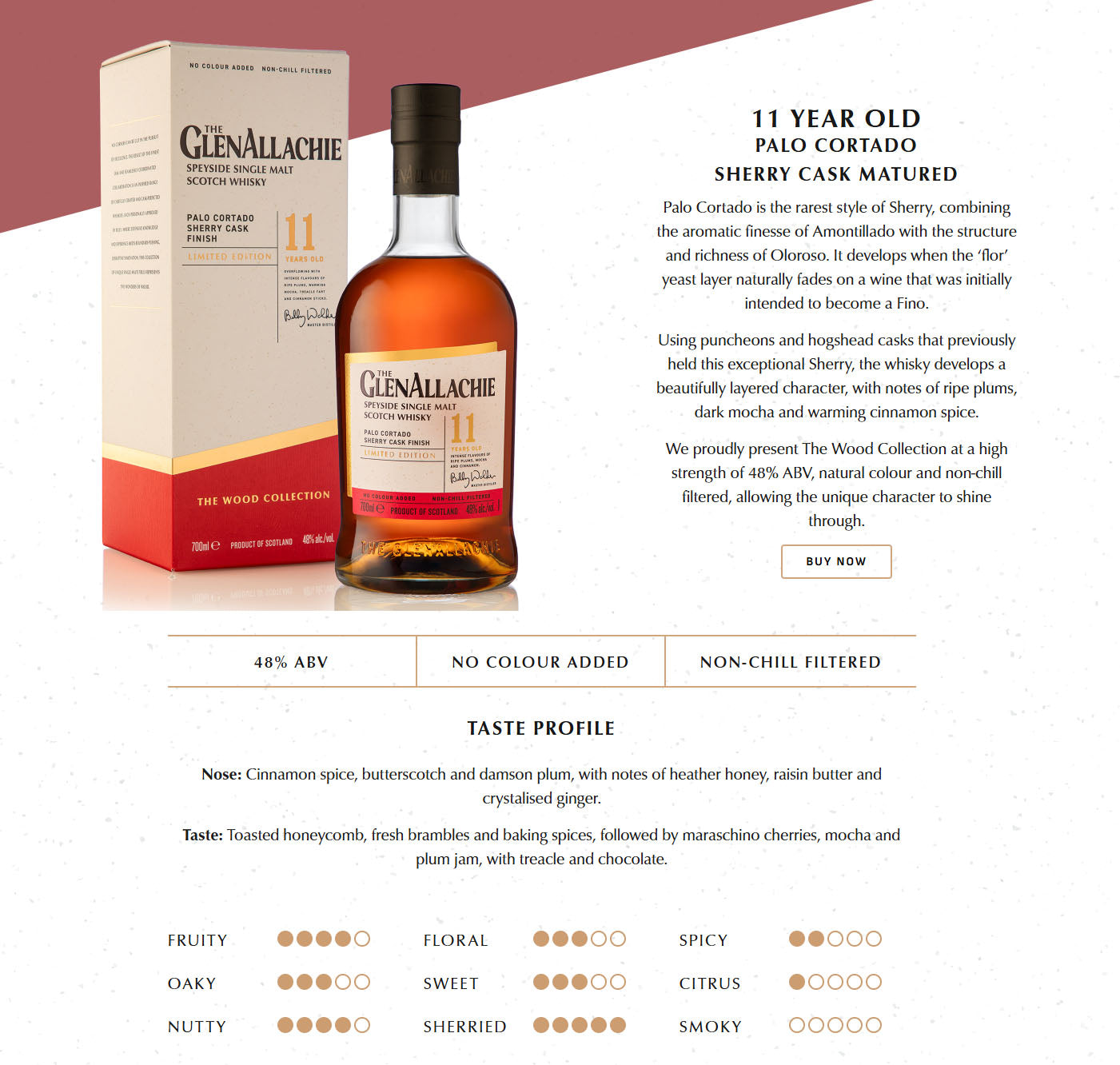 Glenallachie 11 Year Old Palo Cortado Sherry Cask Matured ABV 48% 700ml
