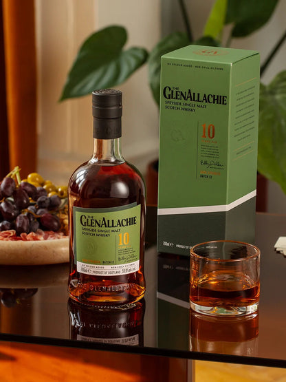 GlenAllachie 10 Year Old Cask Strength Batch 13 Speyside Single Malt Scotch Whisky with Gift Box ABV 59.8% 700ml