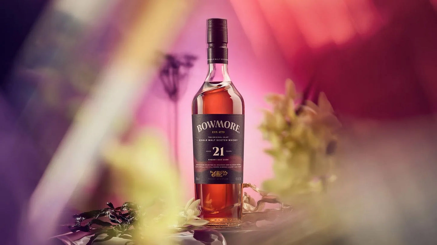 Bundle of 3 Bottles Bowmore 21 Year Old Sherry Oak Cask ABV 46.8% 700ml