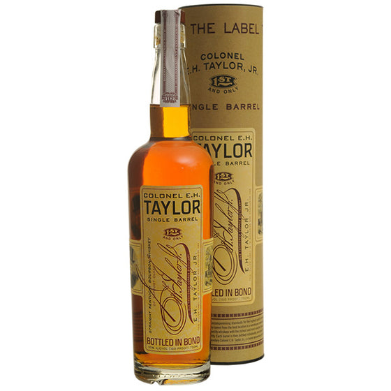 Colonel Edmund Haynes (EH) Taylor Single Barrel Bourbon Whisky ABV 50% 75cl With Cannister Tube