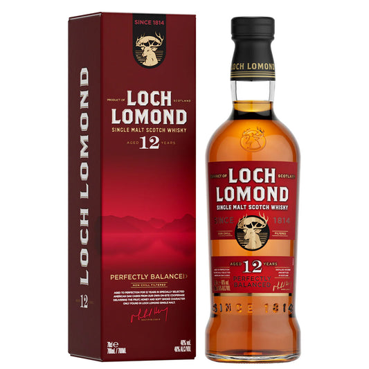 Loch Lomond 12 Year in Specially Selected American Oak Casks Perfectly Balanced Highland Single Malt Whisky ABV 46% Vol 70cl / 700ml