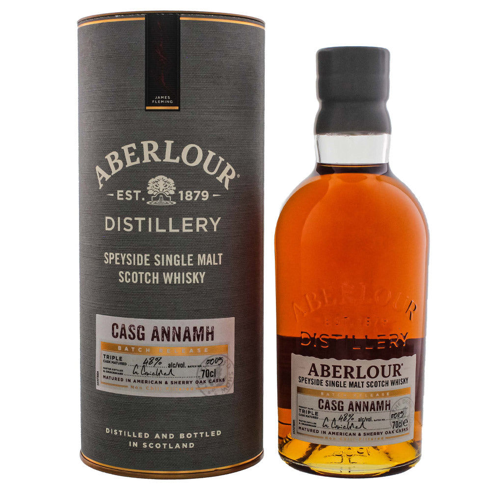 Aberlour Distillery Casg Annamh Batch Release Matured in American & Sherry Oak Casks Triple Cask Matured Speyside Single Malt Scotch Whisky ABV 48% Vol 70cl / 700ml (Batch 5)