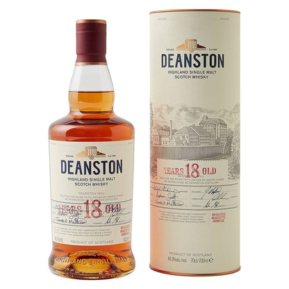 Deanston 18 Year Old Highland Single Malt Scotch Whisky ABV 46.3% 70cl /700ml with Gift Box (Box & Label is not in good condition