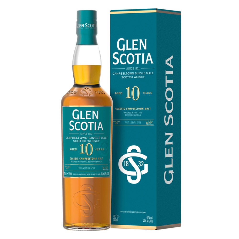 Glen Scotia 10 Year Old Matured in First Filled Bourbon Barrel Classic Campbeltown Single Malt Scotch Whisky ABV 40% Vol 70cl / 700ml